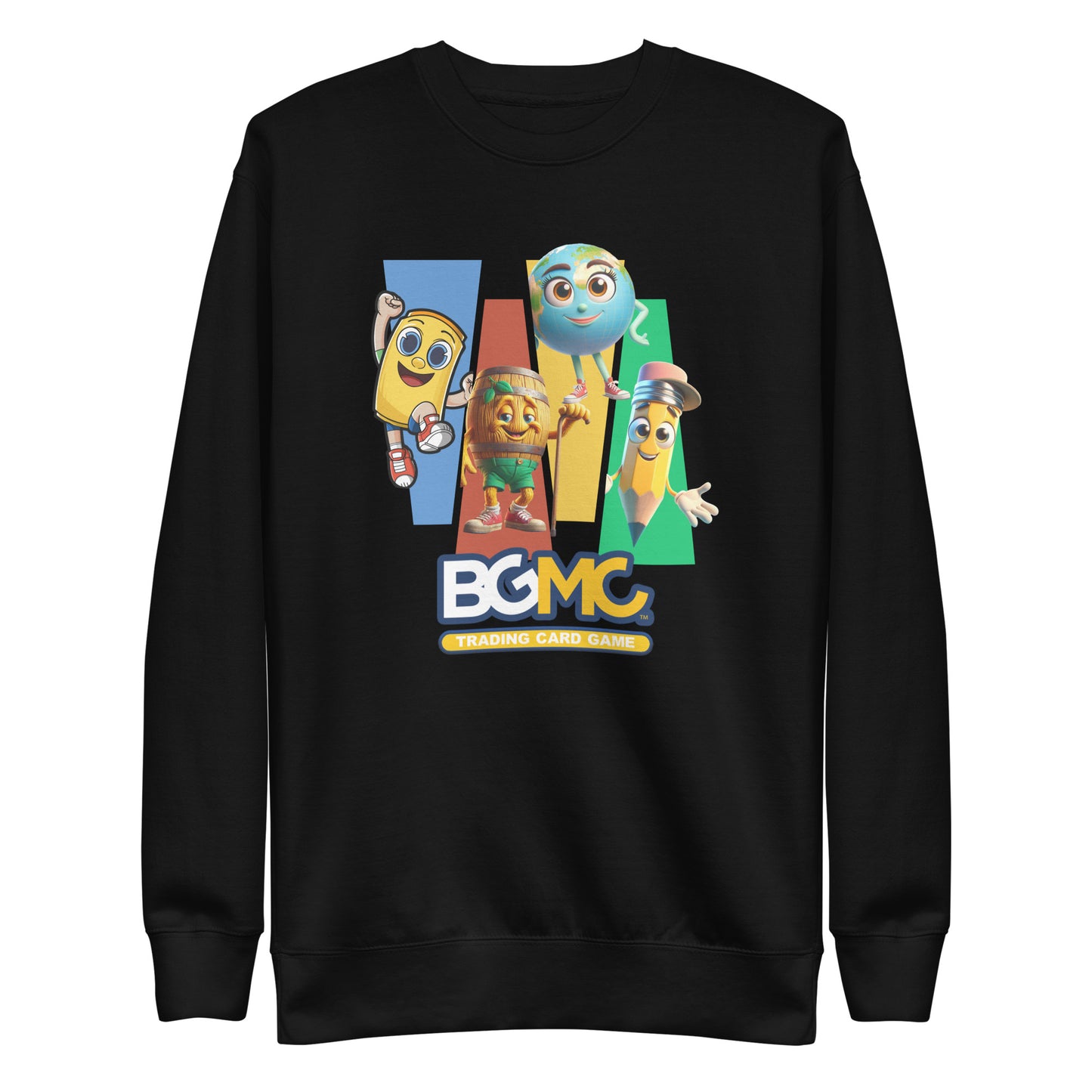 Colorful BGMC Trading Card Crew Neck